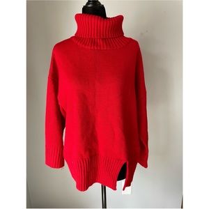 Zaful Red Turtleneck Sweater (M)